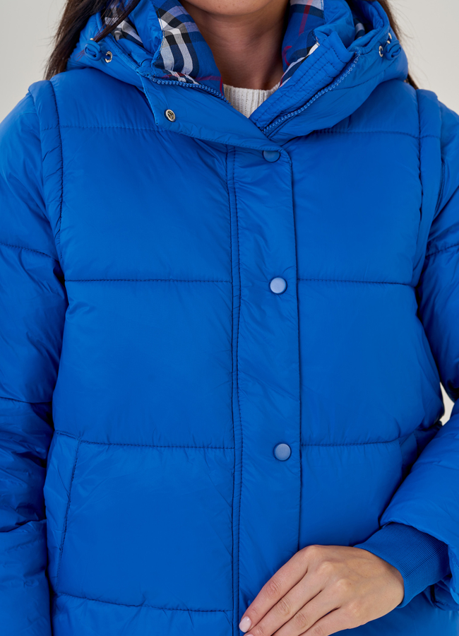 Женская куртка- трансформер в синем цвете модель № 23130 универмаг малина