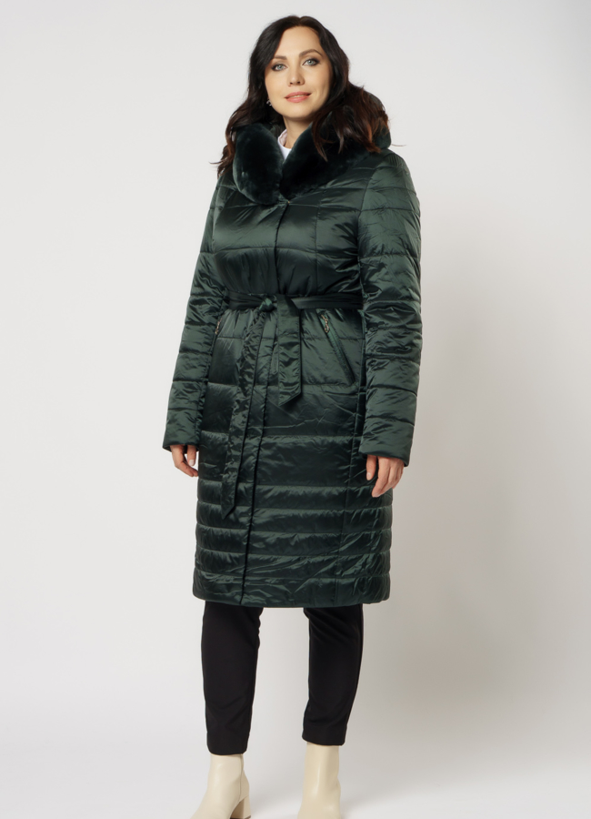 Пуховик с капюшоном с кроликом модель № 1963 в рассрочку