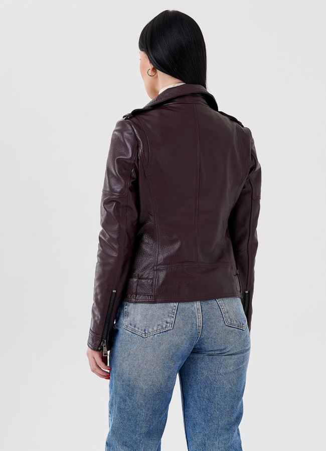 Женская куртка-косуха из натуральной кожи модель № 21163 в кредит Женская куртка-косуха из натуральной кожи модель № 21163 в кредит