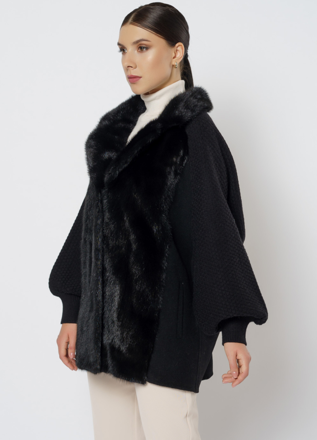 Короткий кардиган черного цвета модель № 2021-1/2 универмаг малина