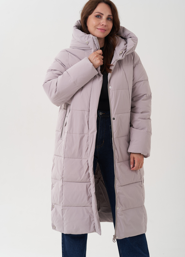 Женский пуховик с капюшоном  модель № 25712 в рассрочку