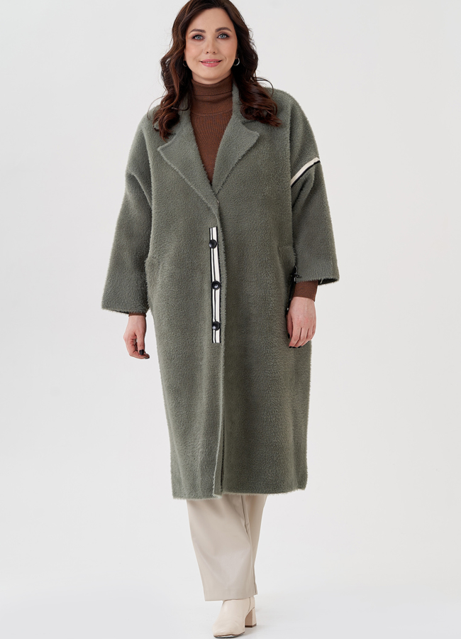 Длинный кардиган с английским воротником  модель № 22484 в кредит