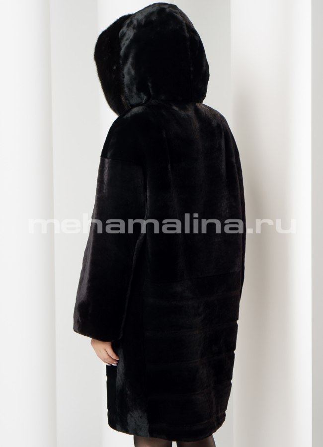 Шуба из мутона модель № S-610 универмаг малина