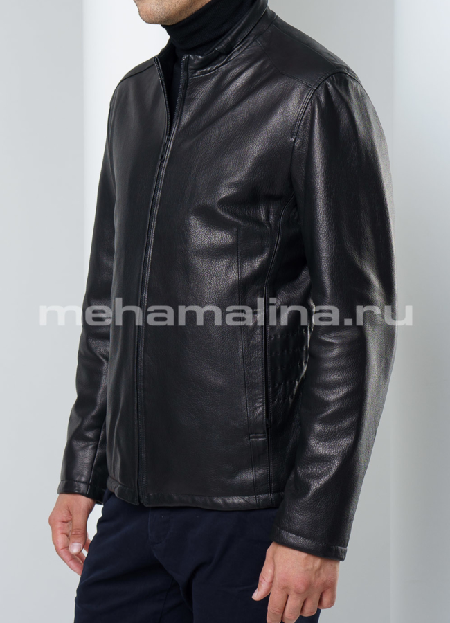 Кожаная куртка модель № KP-188 универмаг малина
