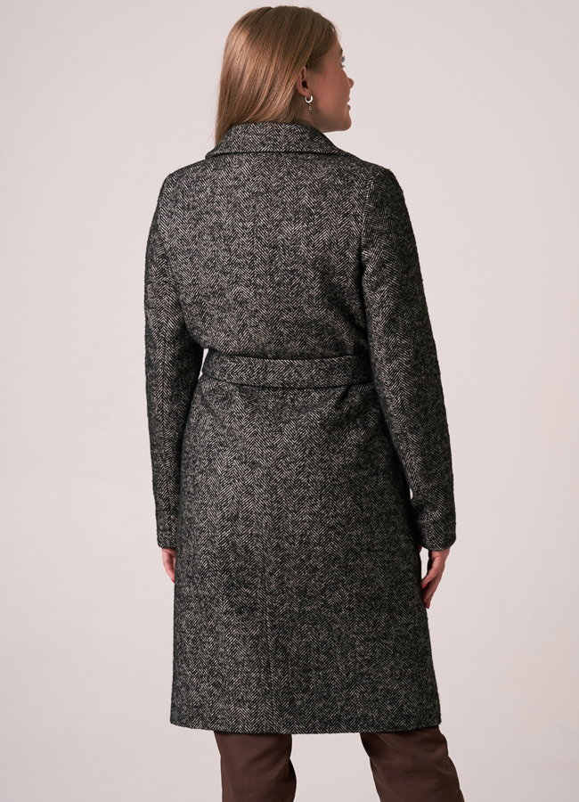 Пальто с отделкой из текстиля модель № 434 в кредит