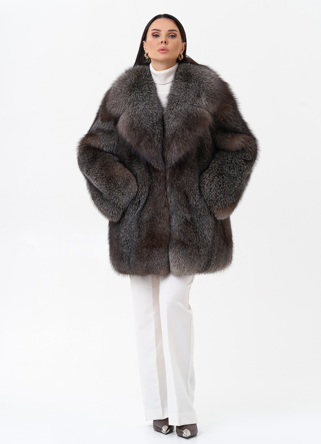 Шуба из финской лисы модель № 29479 в рассрочку
