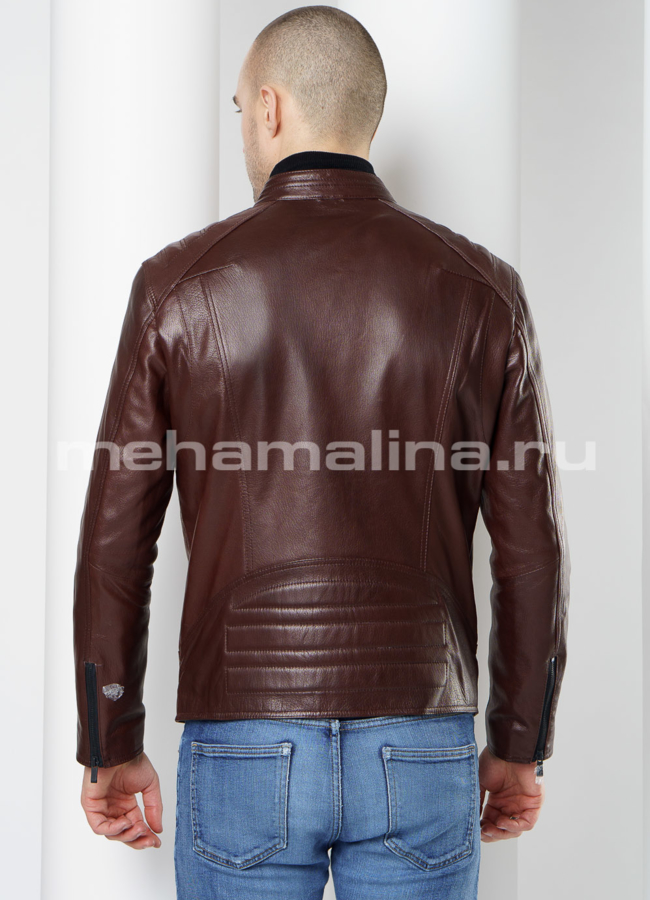 Кожаная куртка мужская модель № KP-223 в кредит