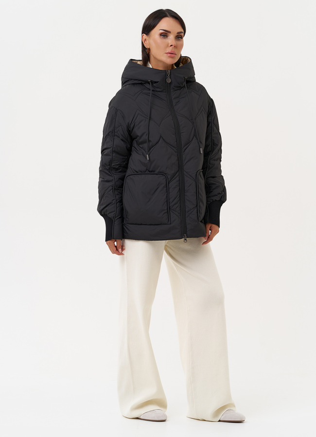 Женская куртка черного цвета модель № 31287 универмаг малина