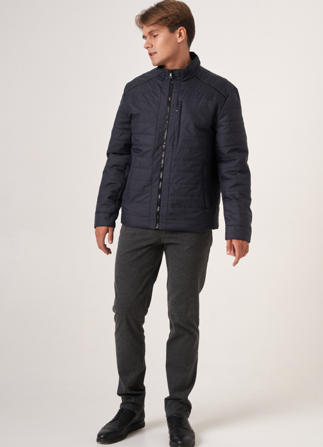 Куртка на молнии с воротником стойка модель №  меха малина