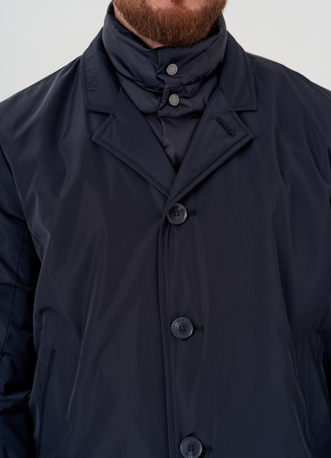 Мужская куртка синего цвета  модель № 23942 универмаг малина