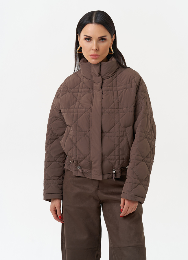 Короткая куртка с воротником стойкой модель № 30032 в рассрочку