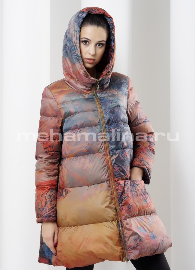 Пуховик на молнии модель № П-80 универмаг малина