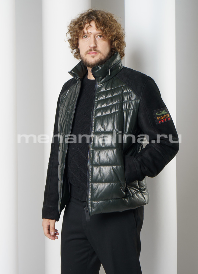 Куртка на молнии воротник стойка  модель № ПМ-106 универмаг малина