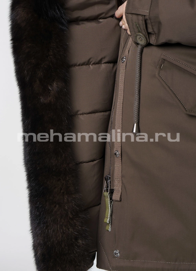 Парка с мехом Malina siberian wear модель № 11986 универмаг малина