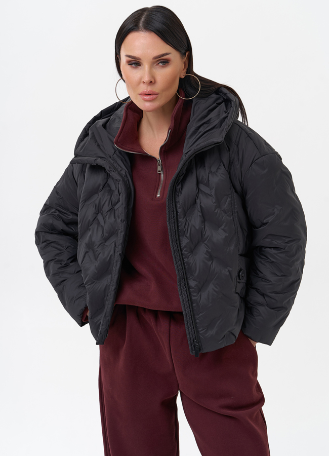 Женская куртка с капюшоном  модель № 29887 универмаг малина