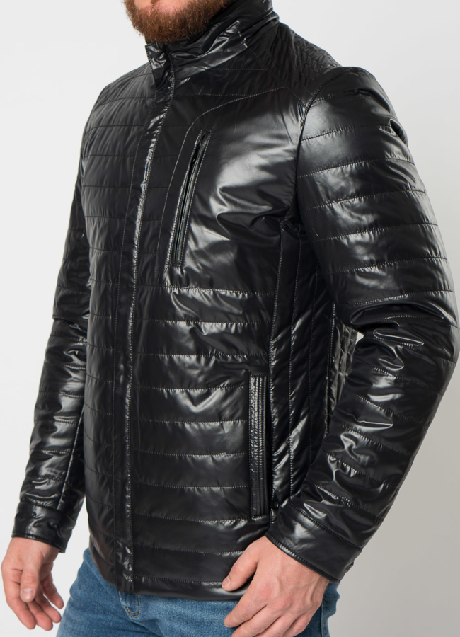 Мужская куртка в черном цвете модель № 21597 универмаг малина