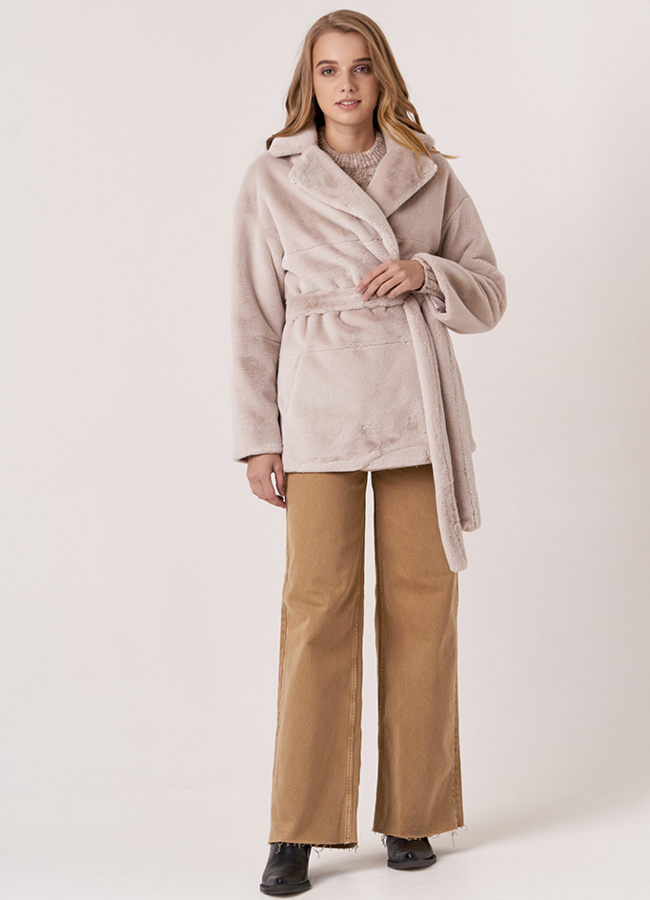 фото Укороченная эко шуба двусторонняя   модель № 18396