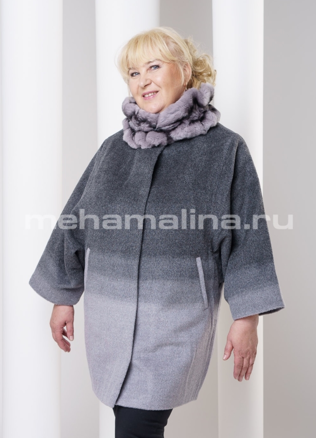 Пальто осеннее, деграде модель № BP-26 в рассрочку