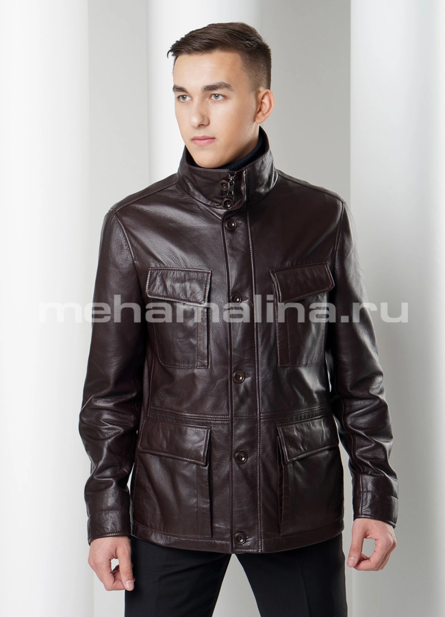Куртка модель № KP-183 меха малина