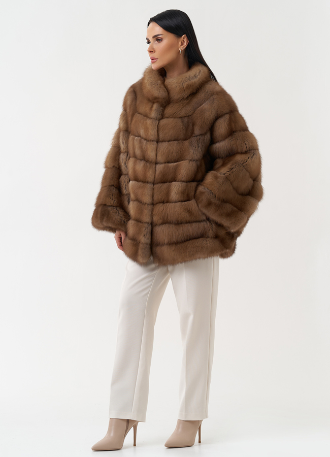 Шуба из куницы с воротником стойка модель № 30477 универмаг малина Шуба из куницы с воротником стойка модель № 30477 универмаг малина