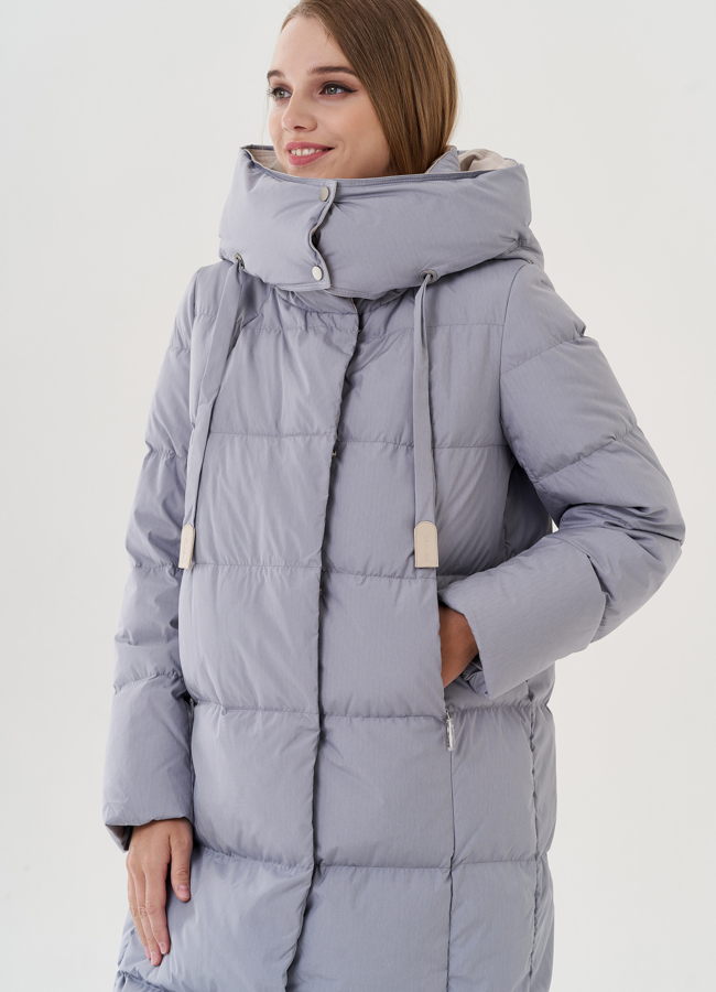 Женский пуховик с капюшоном  модель № 25706 в кредит