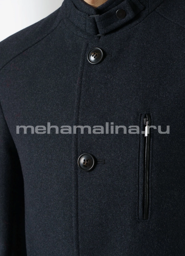 Укороченное пальто на пуговицах, воротник стойка модель № 10550 в рассрочку
