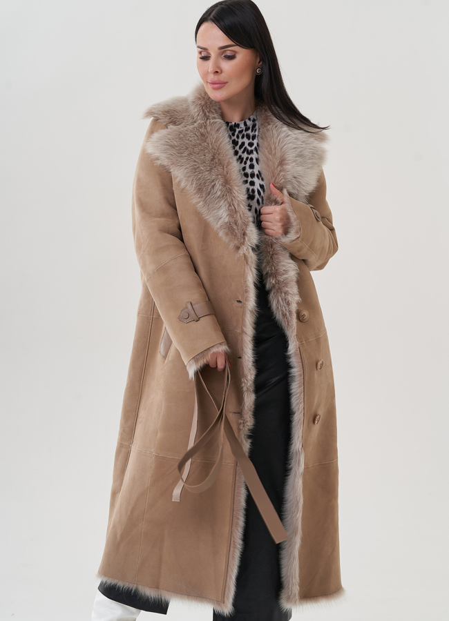 Женская дубленка с английским воротником  модель № 25631 универмаг малина Женская дубленка с английским воротником  модель № 25631 универмаг малина