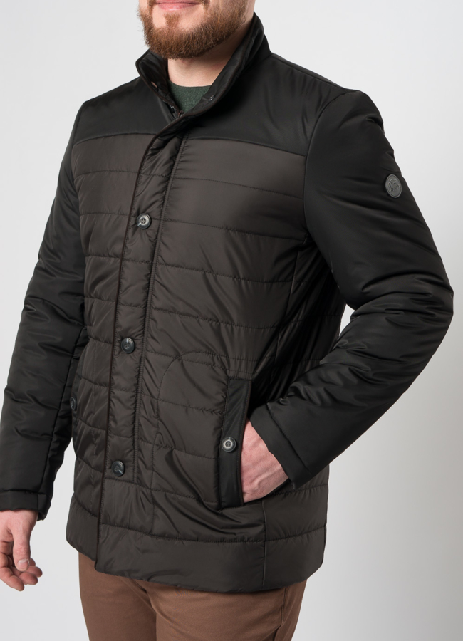 Мужская утепленная куртка черного цвета модель № H-330B универмаг малина