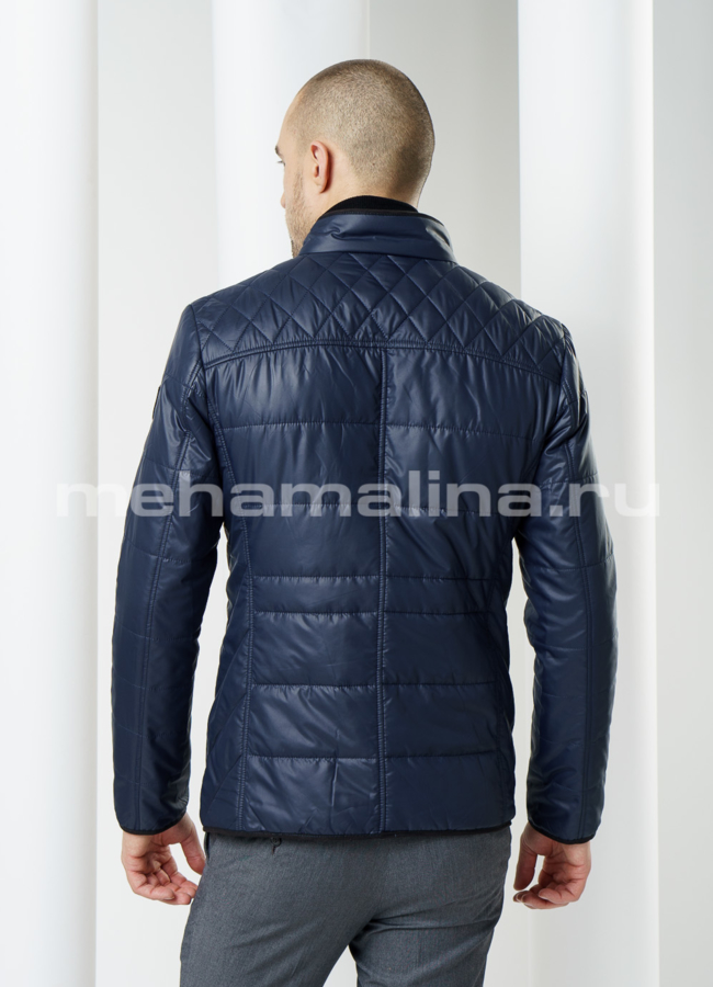 Синяя строченная куртка, Весна-Осень 2015 модель № KP-106 универмаг малина