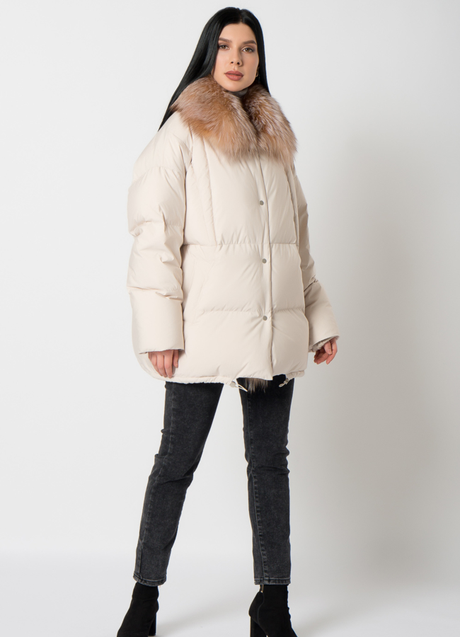 Пуховик с натуральным мехом модель № 2316 в кредит