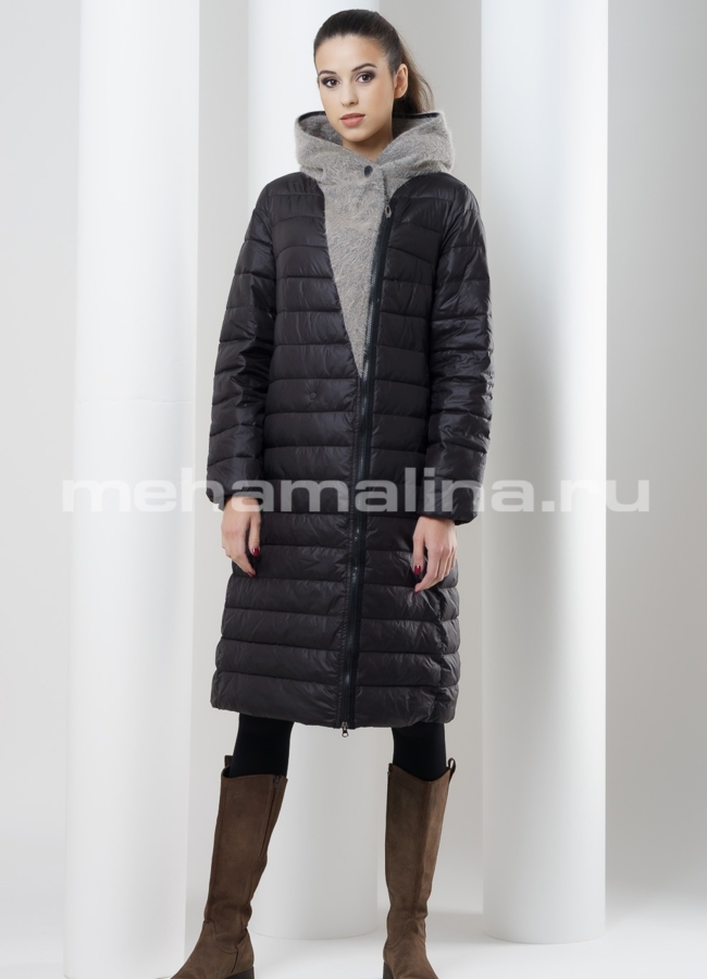 Пуховик с капюшоном модель № П-69 в рассрочку