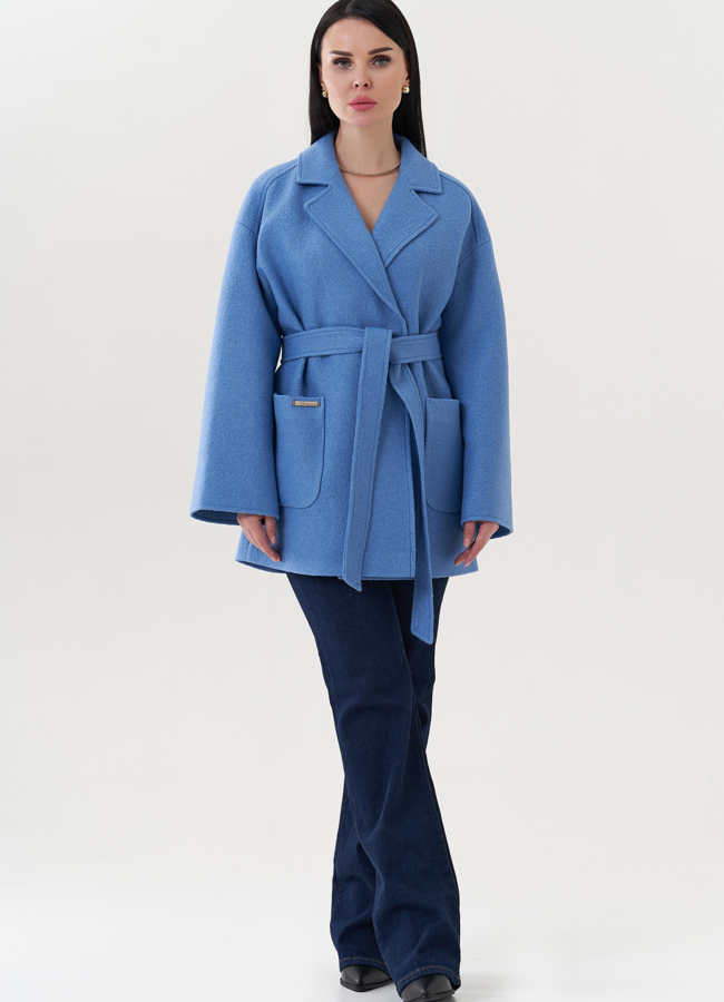 фото Полупальто с английским воротником модель № 26717