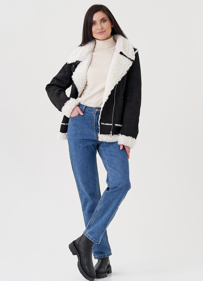 Женская эко дубленка 