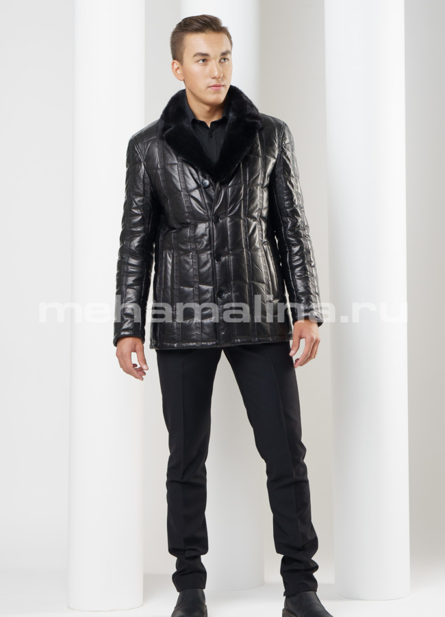 Пуховик мужской на пуговицах модель № ПМ-64 в рассрочку