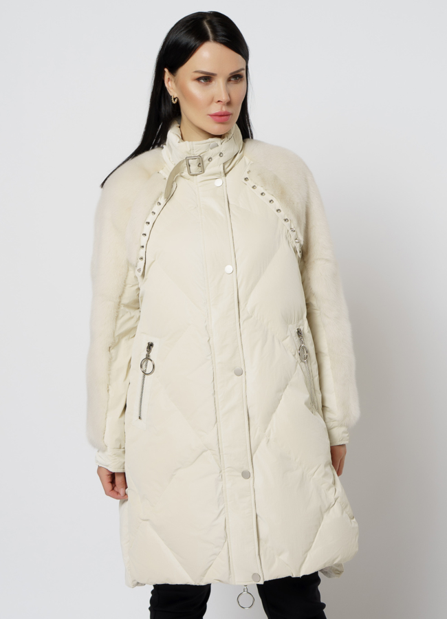 Пуховик со стойкой модель № 19-221/1 универмаг малина