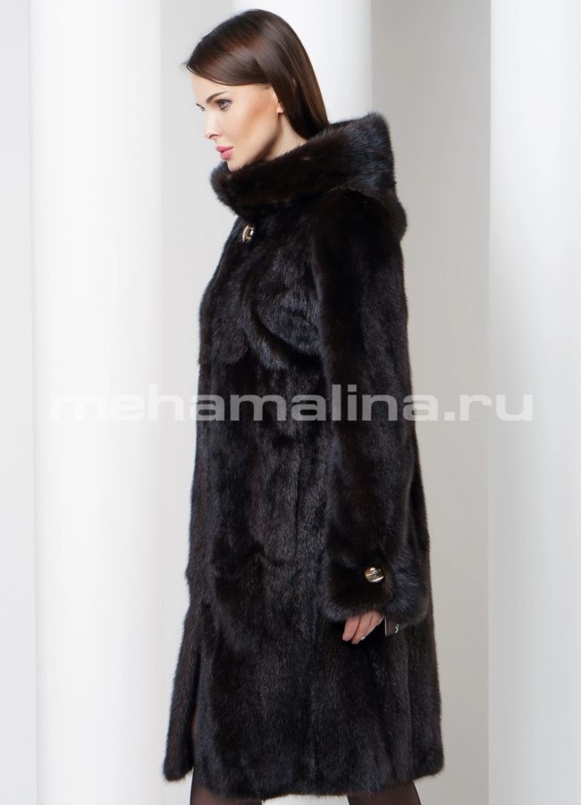 Шуба норка модель № S-567 универмаг малина