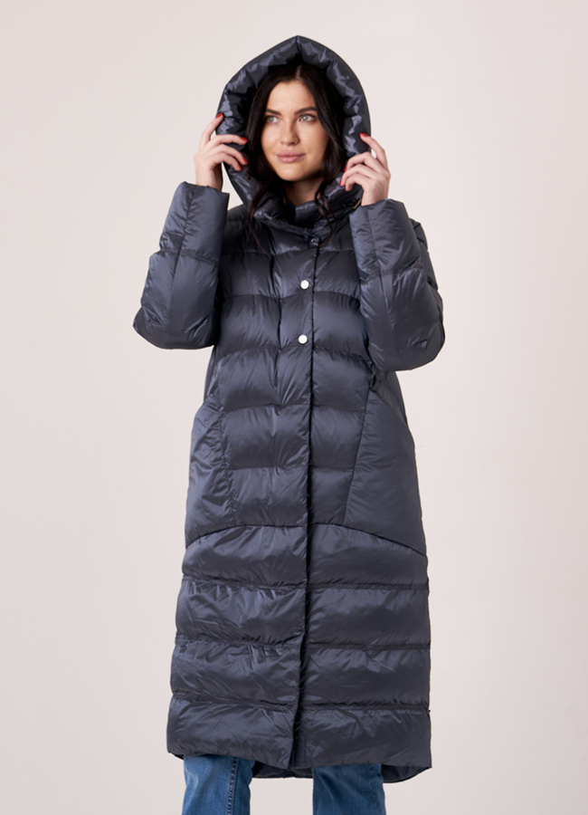 Зимняя женская куртка в сером цвете модель № 3159 в рассрочку