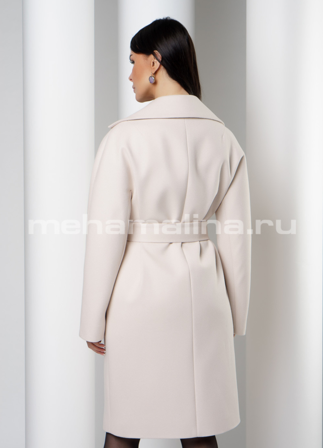 Пальто женское в бежевом цвете модель № 782 в кредит
