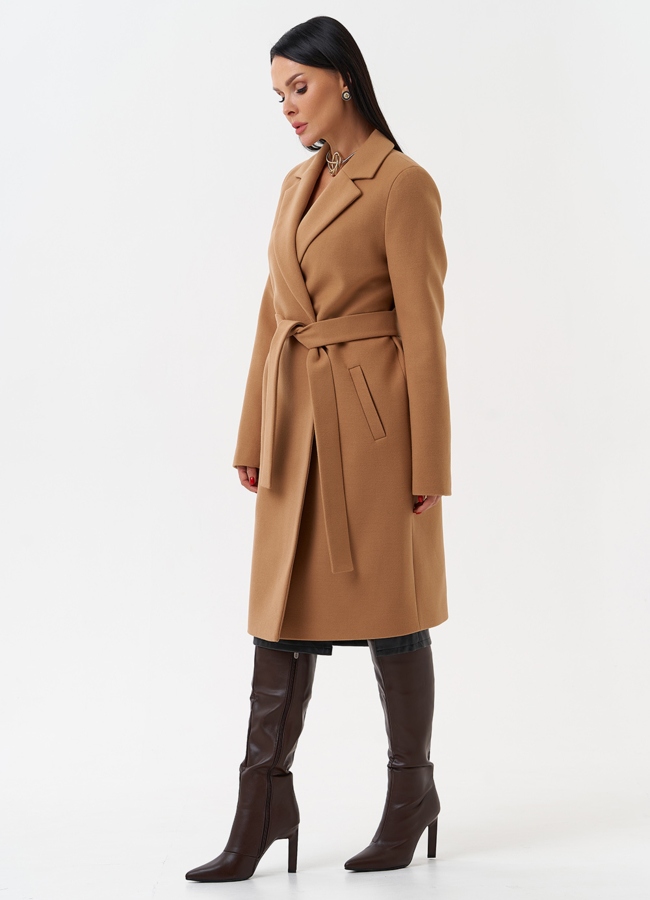 Женское пальто с английским воротником модель № 28890 в рассрочку