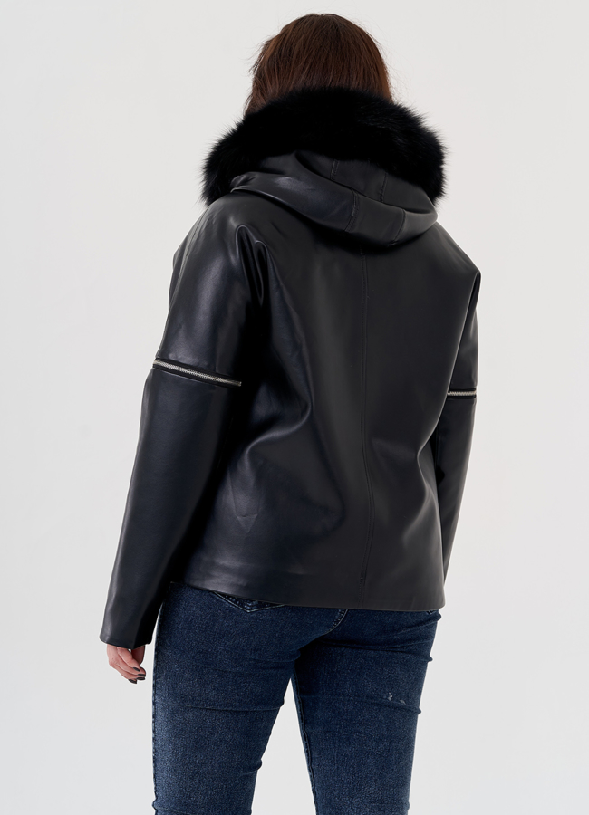 Женская куртка трансформер с капюшоном  модель № 80394 в кредит