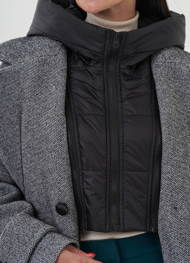 Полупальто женское с капюшоном модель № 82091 универмаг малина