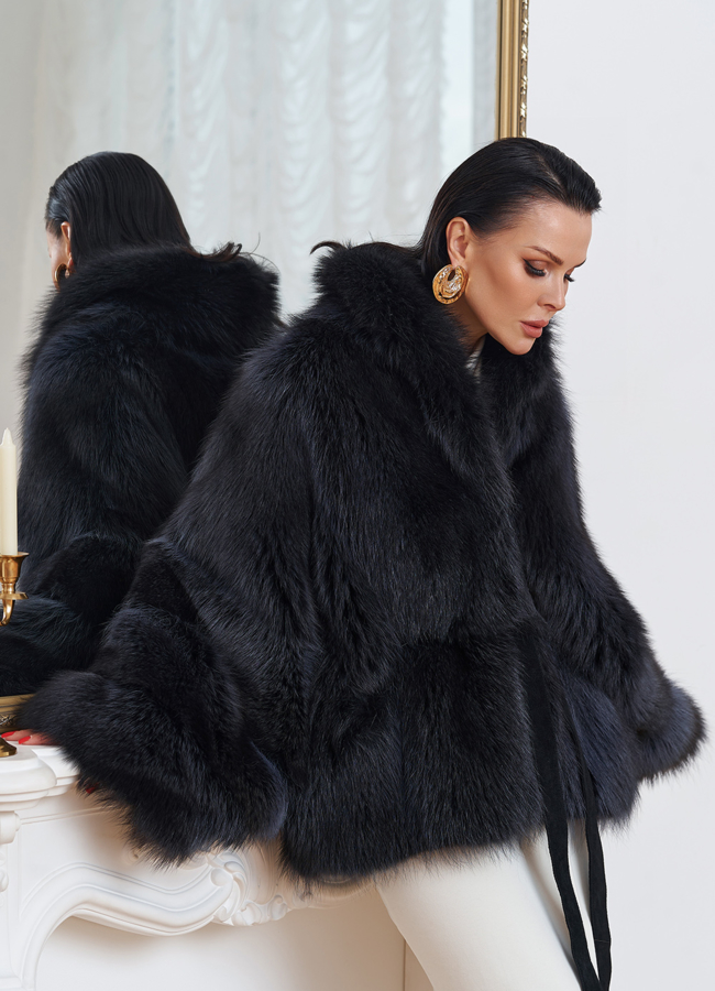 Куртка из меха енота модель № 29541 универмаг малина