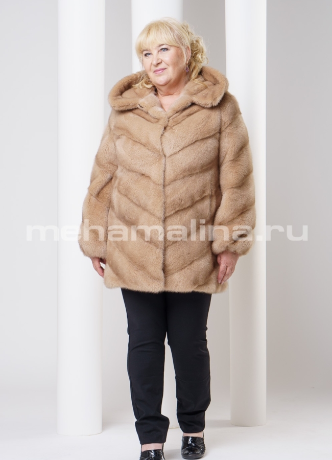 Шуба норковая, цвет пастель модель № S-282 в рассрочку