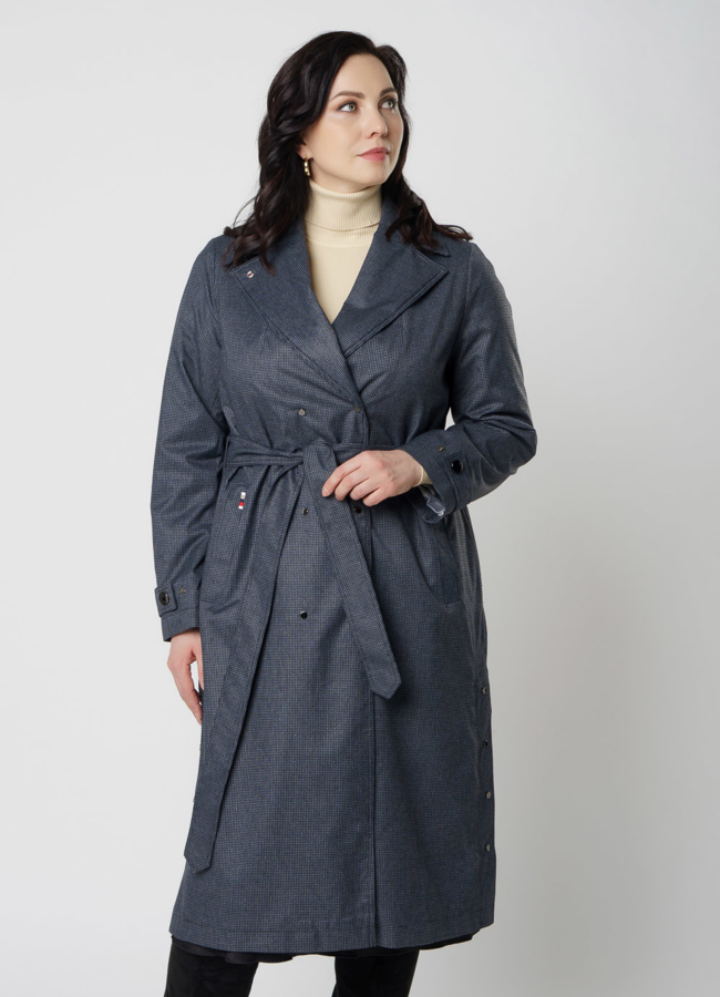 Плащ женский утепленный серого цвета модель № 20715 универмаг малина