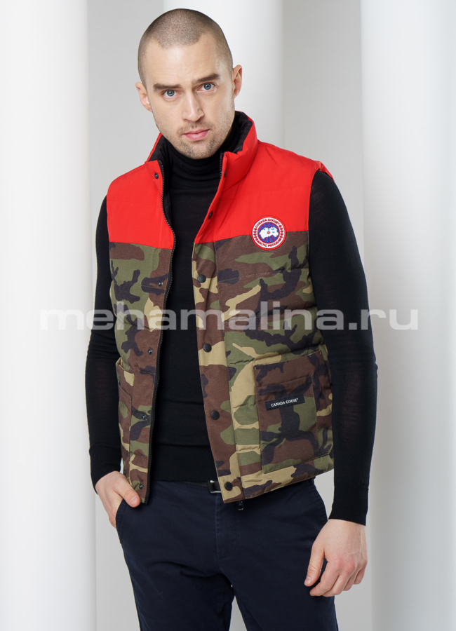 Жилет модель № KP-225 меха малина