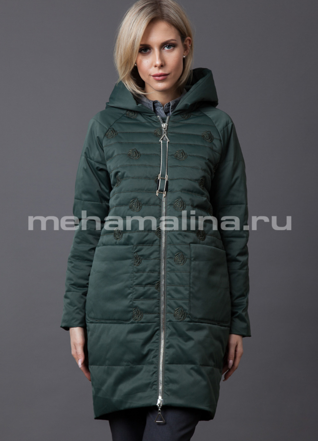 Женское пальто модель № PK-42 меха малина