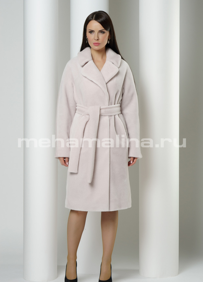 Пальто с английским воротником на кнопках модель № 023 в рассрочку