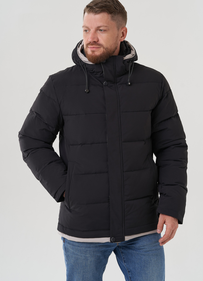 фото Мужской пуховик с капюшоном  модель № 81489