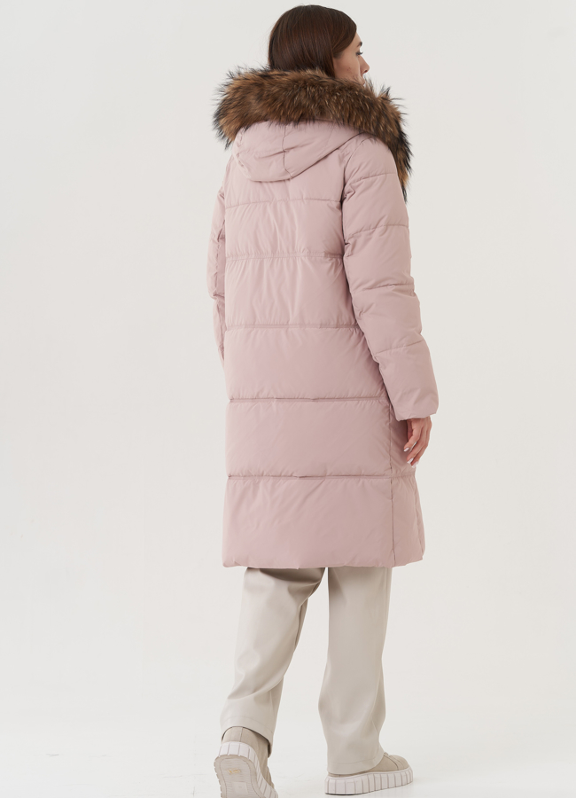 Пуховик женский с капюшоном  модель № 25708 универмаг малина