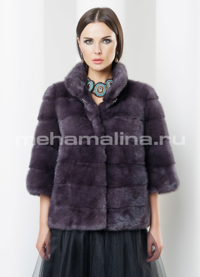 фото Укороченная норковая шуба модель № S-441
